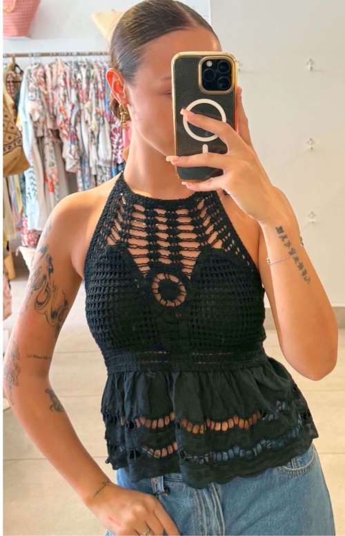 CROCHET HALTER TOP