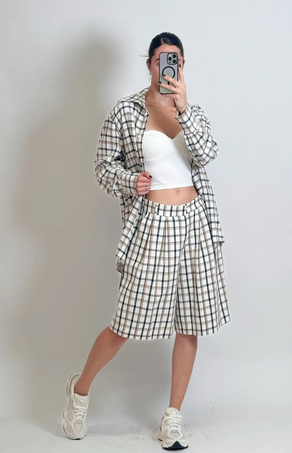 CO-ORD CHECK PRINT | SHIRT & BERMUDA