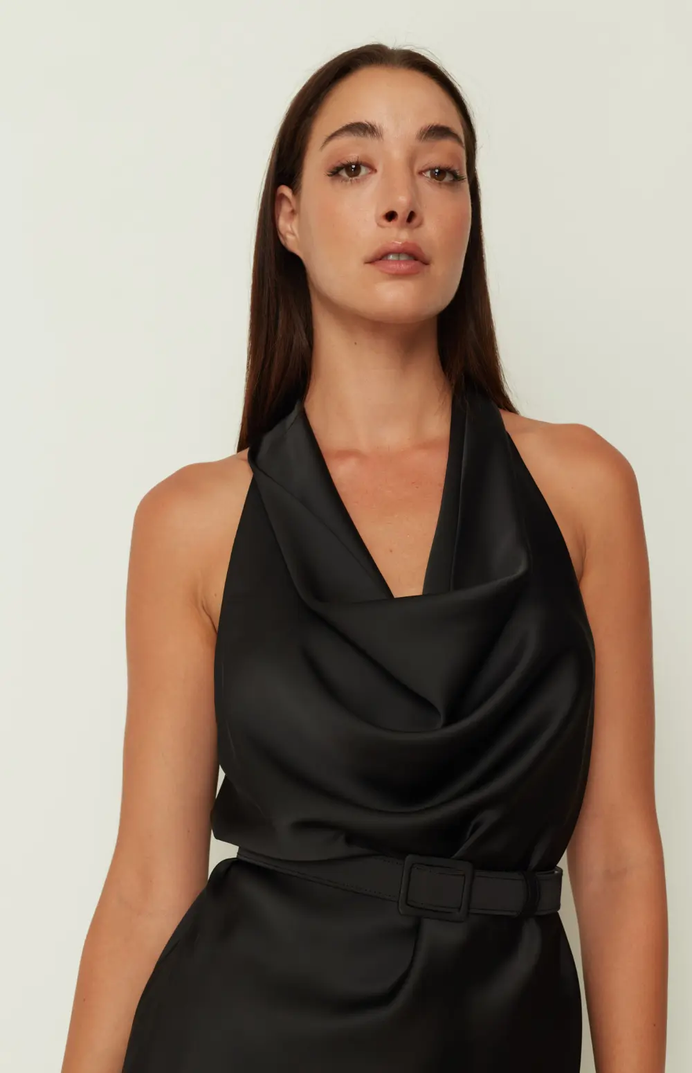 SATIN DRAPE TOP
