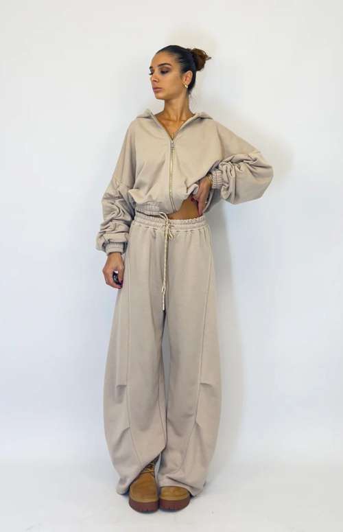 CO-ORD TRACKSUIT | CROP JACKET & BARREL PANTS