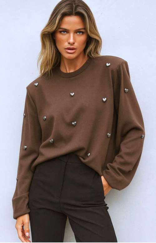 LONG-SLEEVE T-SHIRT WITH HEARTS