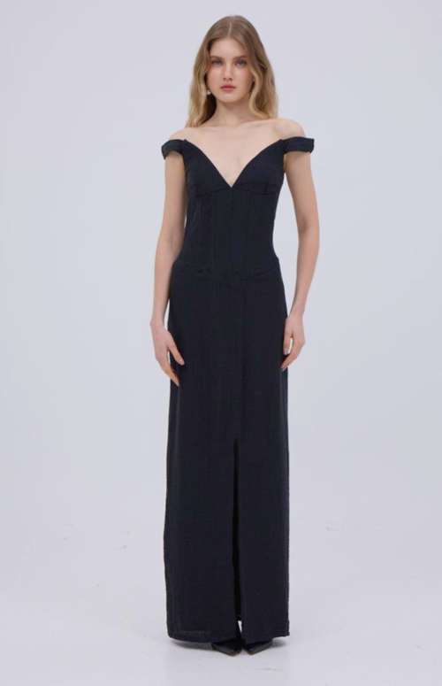 MAXI BUSTIER LINEN  DRESS