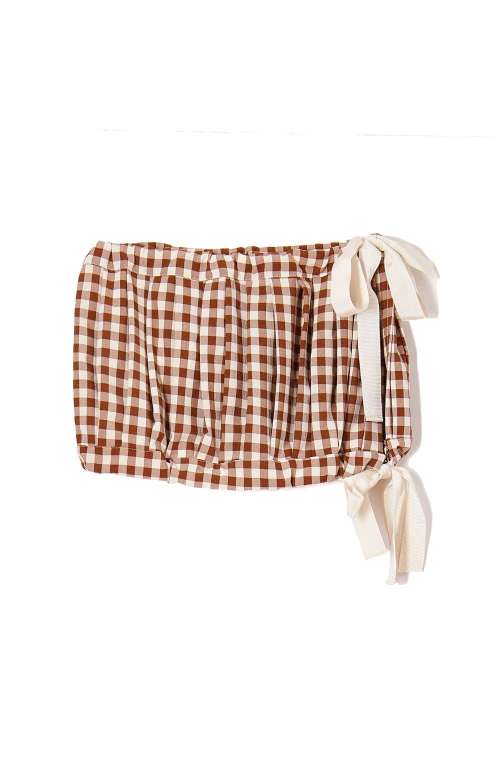 PLAID MINI PEPLUM SKIRT