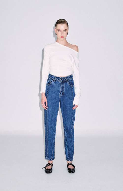 DENIM TROUSER DECORATIVE SEAMS
