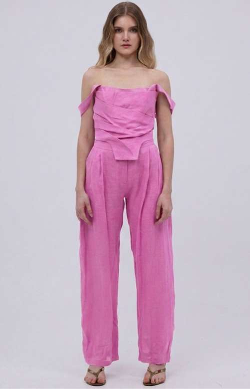 CO-ORD LINEN | CORSET TOP & PANTS