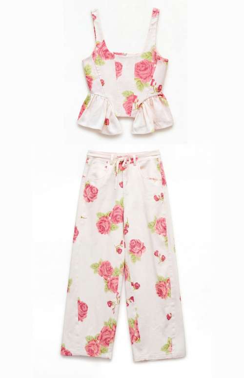 CO-ORD FLORAL PRINT | CORSET TOP & TROUSERS