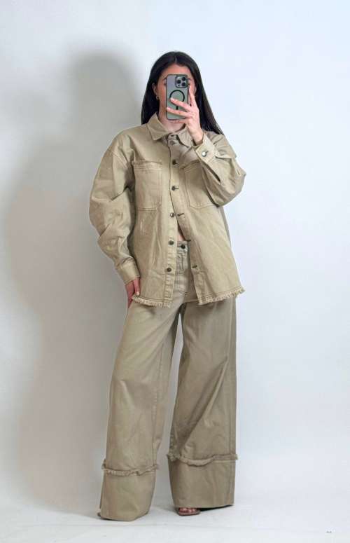 CO-ORD DENIM | SHIRT JACKET & WIDE LEG PANTS
