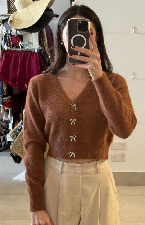 CARDIGAN WITH BOW BUTTONS