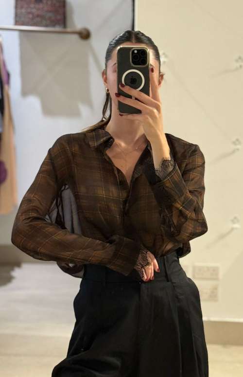 SHIRT WITH TARTAN PATTERN
