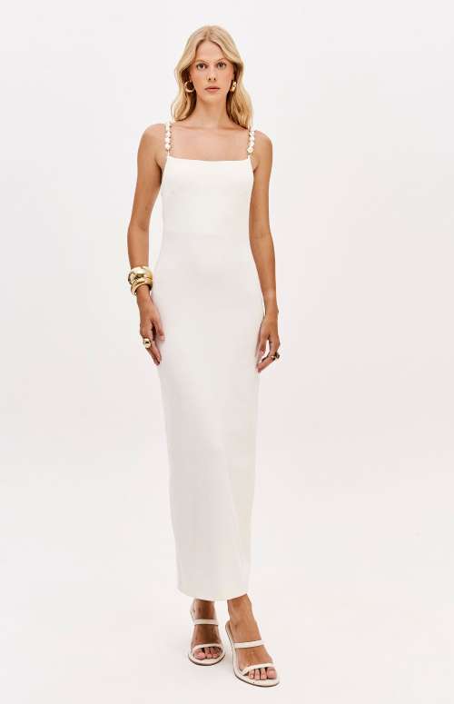 DRESS WITH PEARL STRAPS