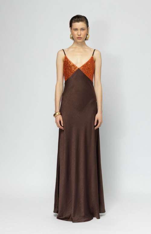 CYRA BROWN DRESS