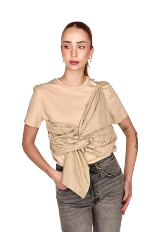 T-SHIRT WITH ASYMMETRICAL DETAIL