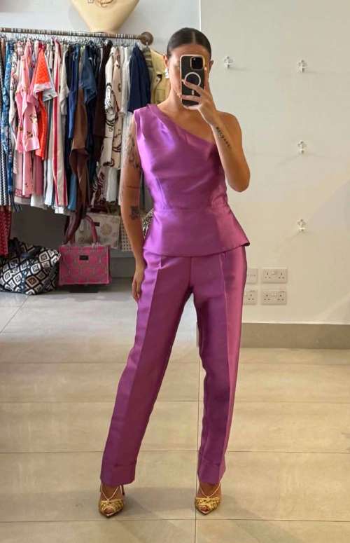 CO-ORD DUCHESS |  ONE SHOULDER TOP & PANTS