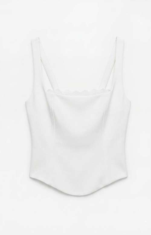 STRETCH COTTON CROP TOP