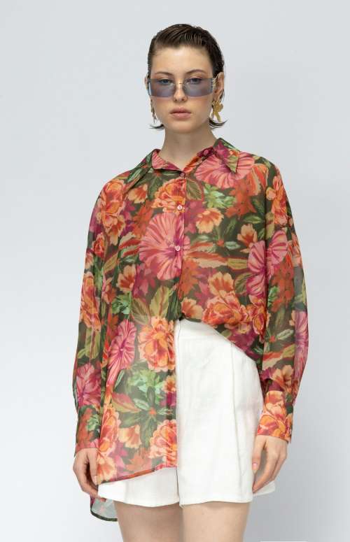 JUNGLE BIRD FLORAL SHIRT