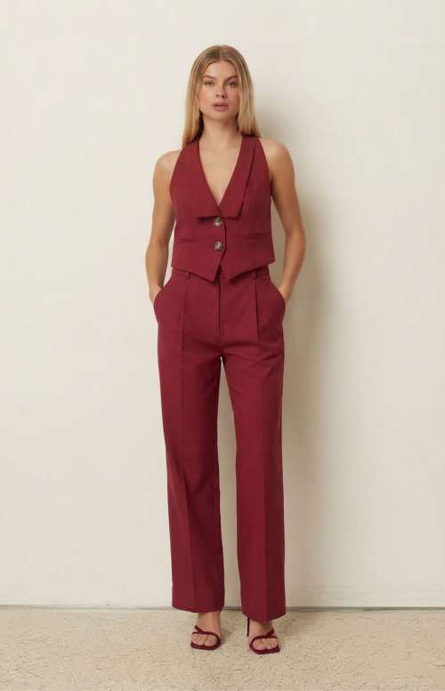 CO-ORD SUIT VEST & TAILORED PANTS