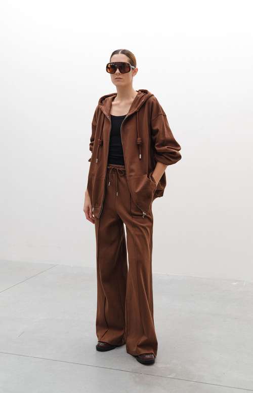 CO-ORD JACKET & SWEATPANTS | BROWN