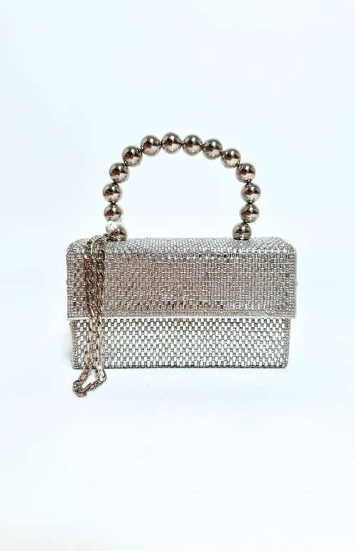 RHINESTONE MINI BAG | SILVER