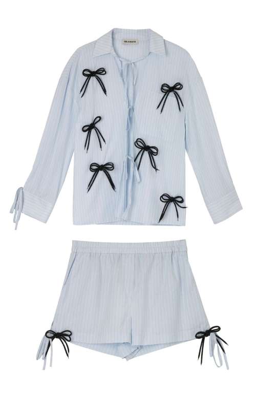 CO-ORD STRIPED WITH BOWS | SHIRT & SHORTS