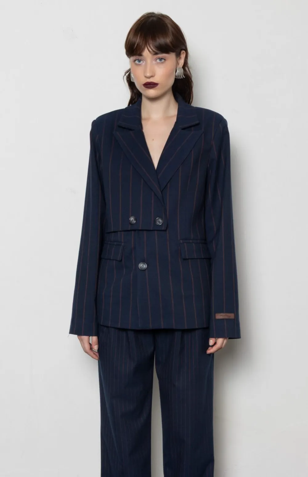 NOOR BLUE STRIPE BLAZER
