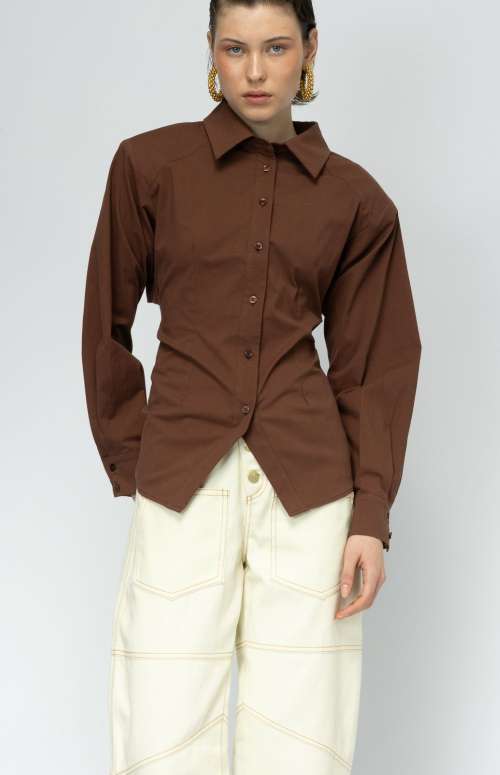 LAGOON GLOW BROWN SHIRT