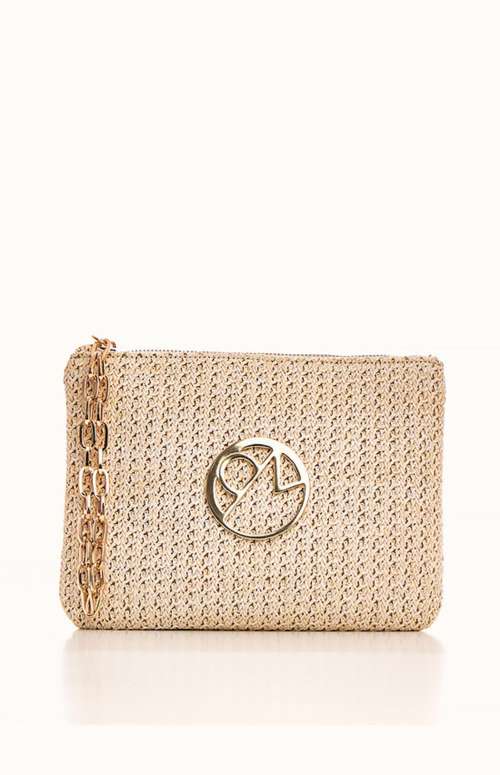 STRAW WOMAN CLUTCH BAG