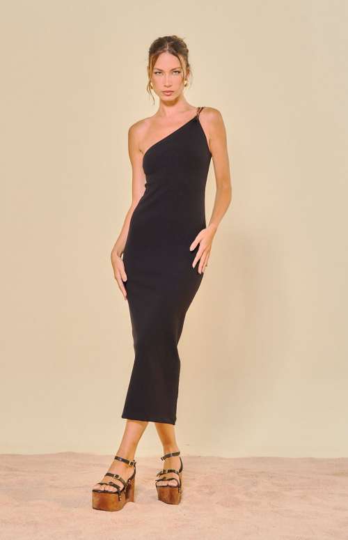 ONE SHOULDER MIDI DRESSS