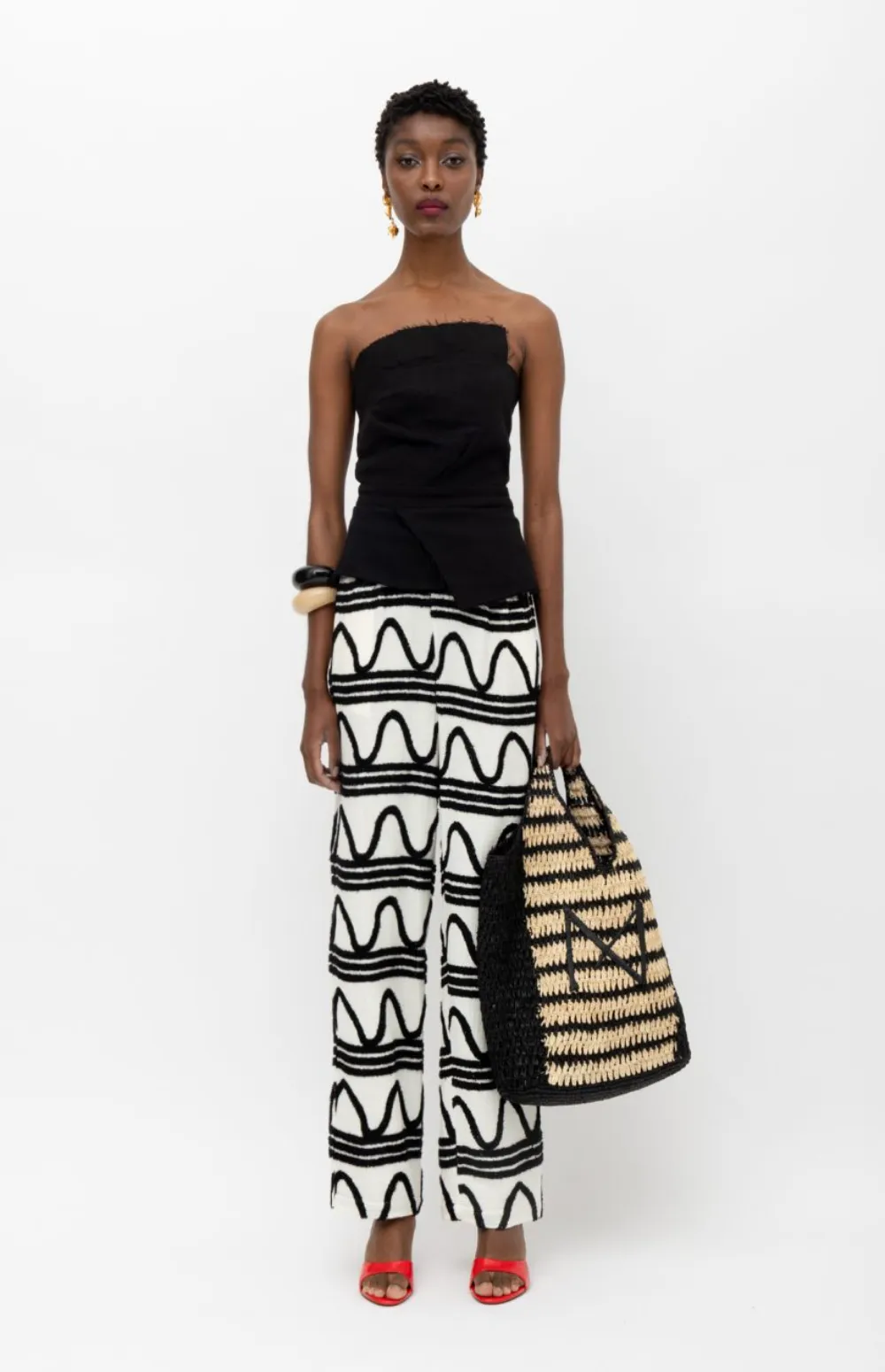 BAHARI B&W PANTS
