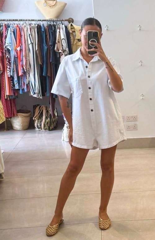 DENIM PLAYSUIT