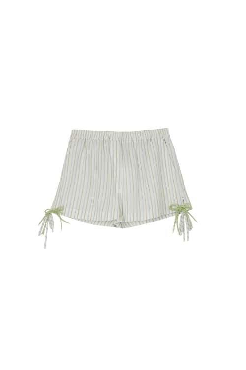 STRIPED SHORTS WITH BOWS