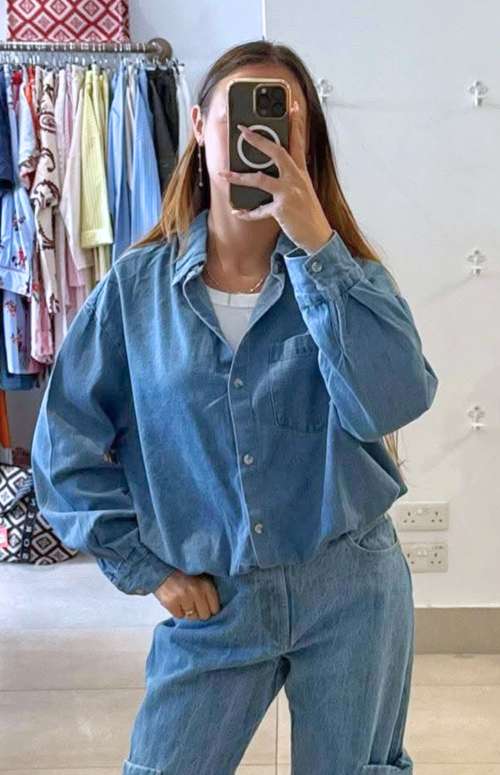 LAYERED DENIM WITH TOP