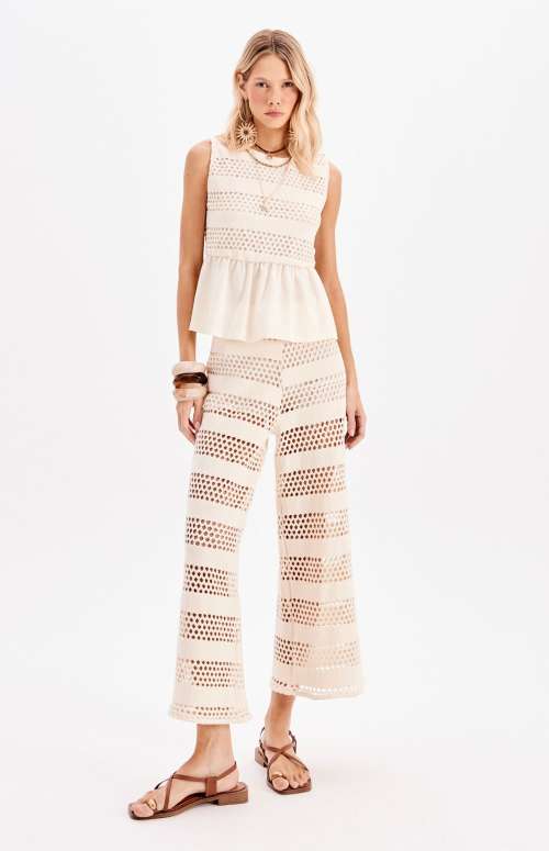 CO-ORD NET | PEPLUM BLOUSE & TROUSERS