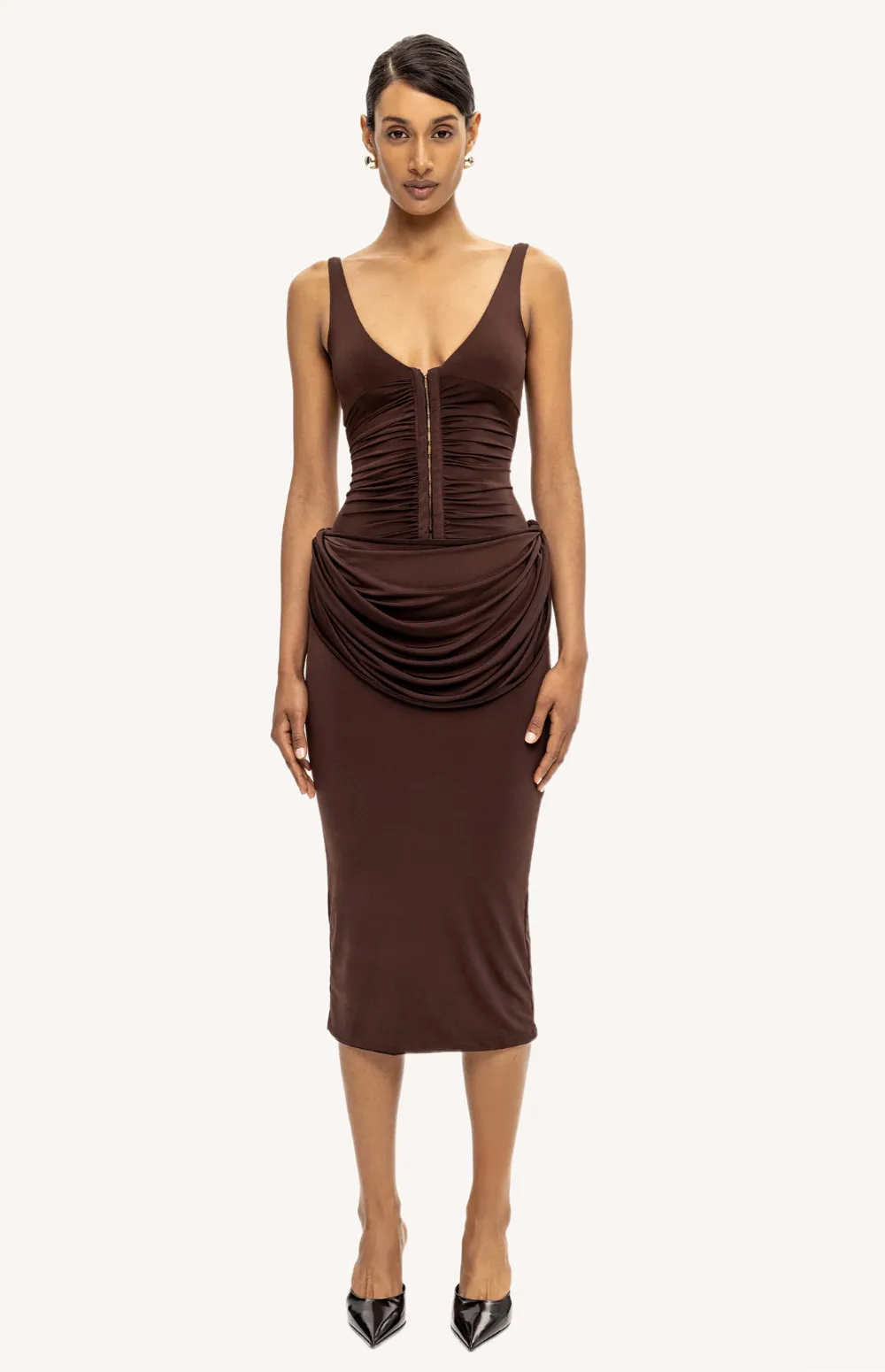 REINA MARRONE DRESS
