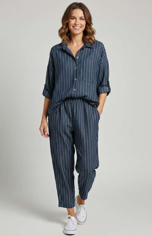 CO-ORD DENIM STRIPED | JACKET & PANTS