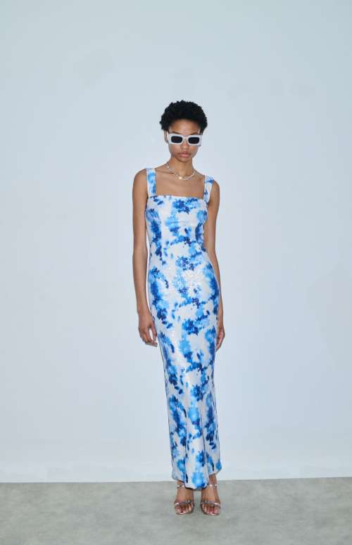 KALI SEQUIN DRESS | BLUE