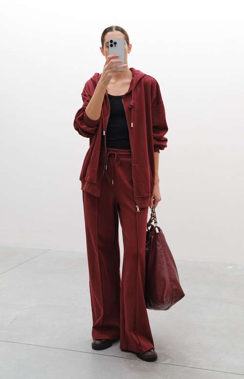 CO-ORD JACKET & SWEATPANTS | BURGUNDY