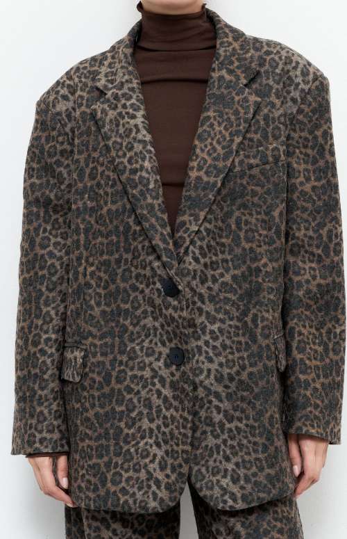 SPOTTED WOOL BLAZER