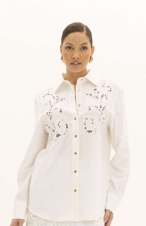 LOOSE FIT SHIRT WITH EMBROIDERY
