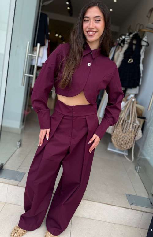 CO-ORD CROP JACKET & BARREL TROUSERS