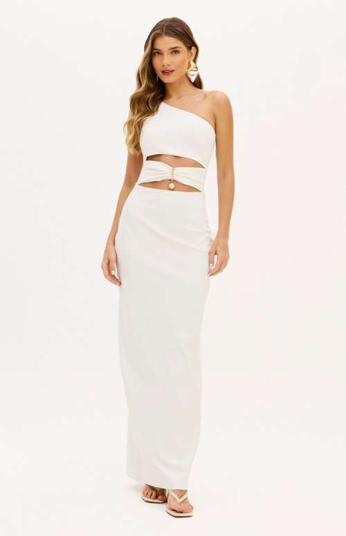 ONE SHOULDER DRESS WITH CUT OUTS
