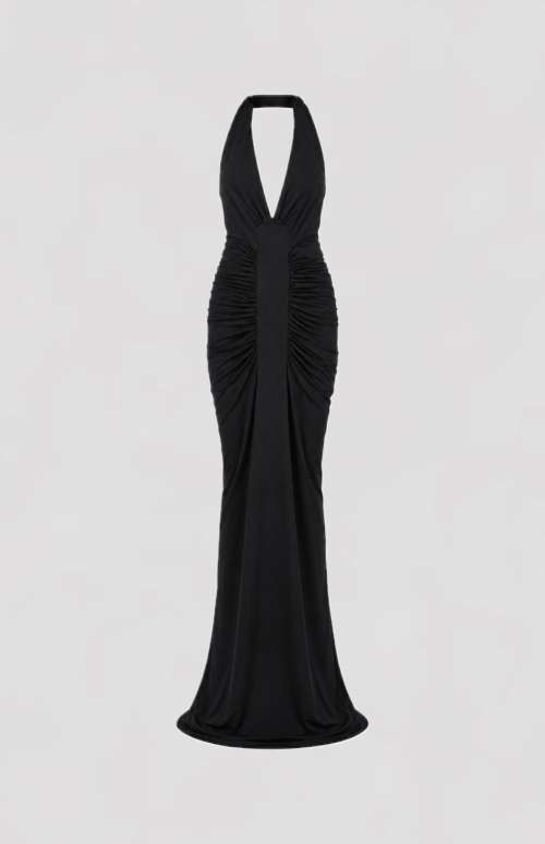 HALTER RECTANGLE MAXI DRESS