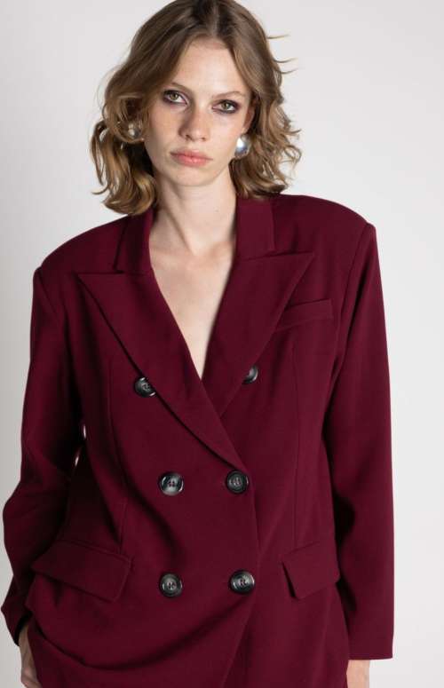 HAZEL BLAZER | BURGUNDY