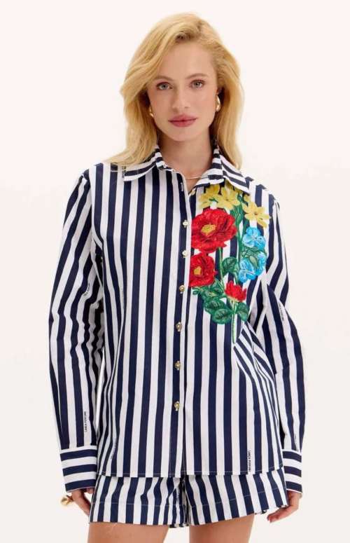 FLORAL PRINT LONG SHIRT