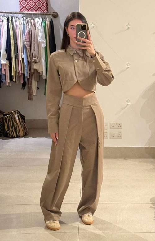 CO-ORD CROP JACKET & BARREL TROUSERS