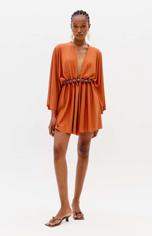 SHORT V-NECK ROMPER