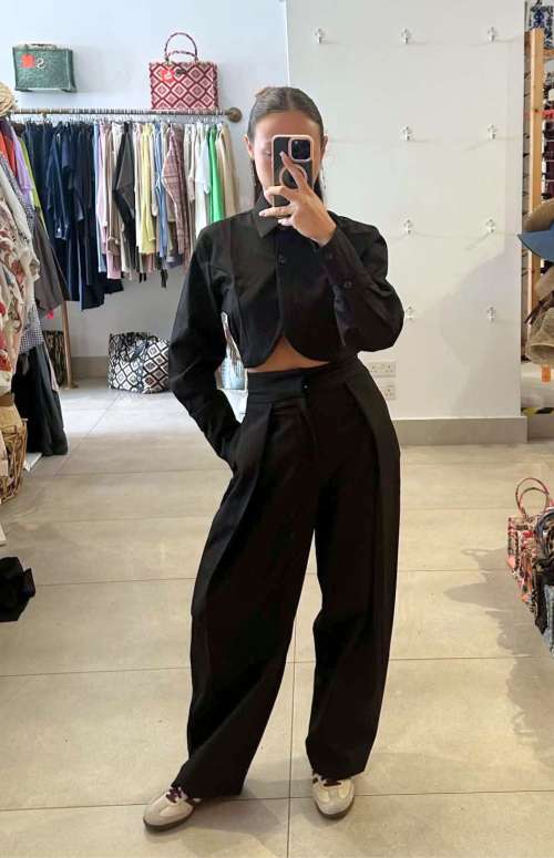 CO-ORD CROP JACKET & BARREL TROUSERS