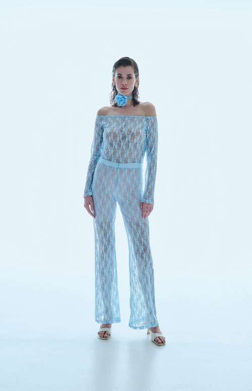 PANTS LACE BLUE