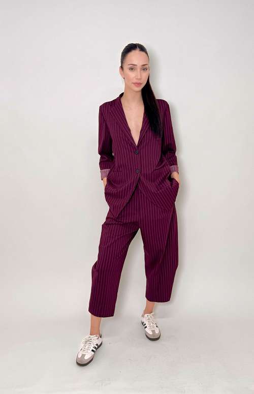 CO-ORD STRIPED | BURGUNDY