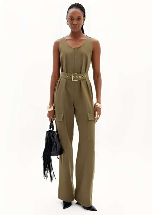 CARGO JUMPSUIT WITH BELT