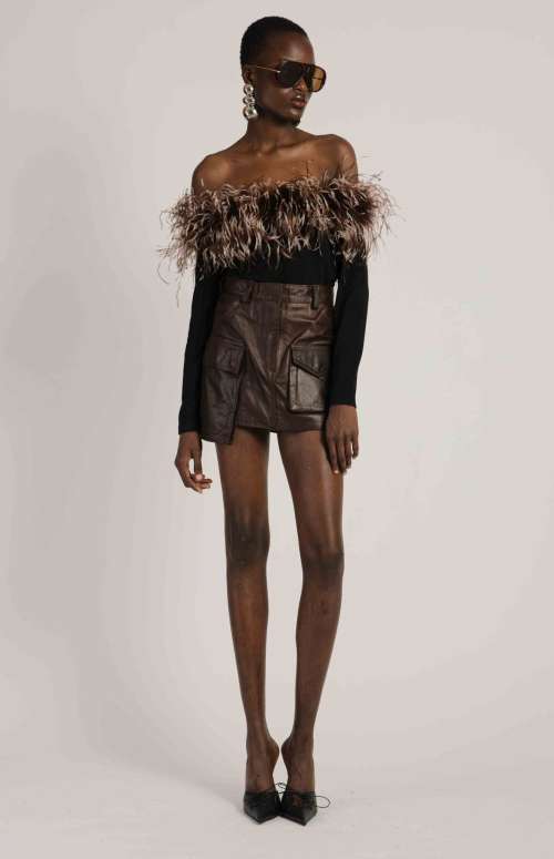 MINI CARGO SKIRT | BROWN